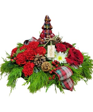 GBN Gingham Christmas Tablecentrepiece