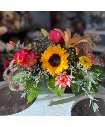 Give Thanks Centerpiece Arrangement  in Mattapoisett, MA | Blossoms Flower Shop