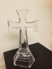 Glass Cross Keepsake Statue