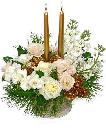 GLISTENING GOLD Floral Arrangement in Florence, OR | LA JOIE FLEURI