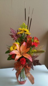 Glitter leaf fall arrangement 