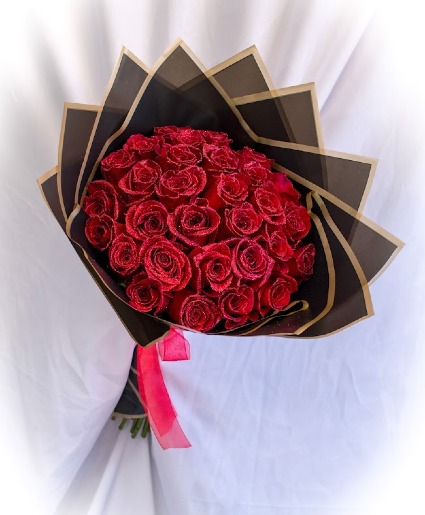 glitter roses bouquet 