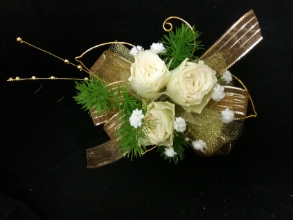 Glittery Gold Prom Corsage