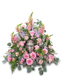 Glorious Garden Cremation Tribute Flower Arrangement