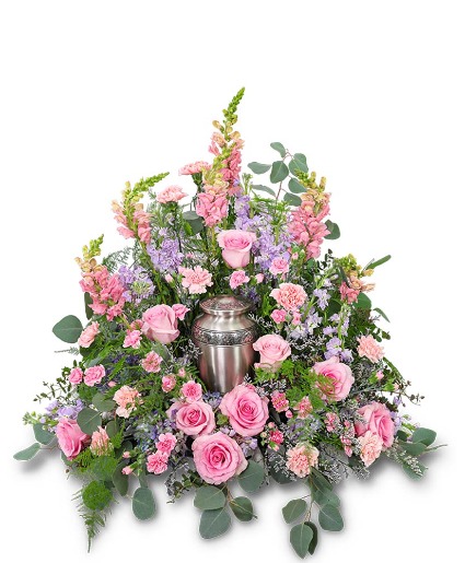 Glorious Garden Cremation Tribute Flower Arrangement