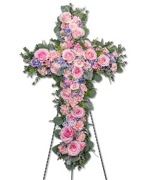 Glorious Garden Cross Flower Arrangement