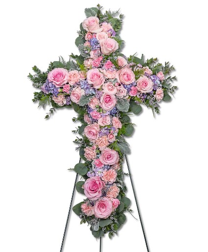 Glorious Garden Cross Flower Arrangement