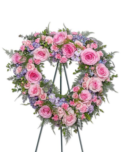 Glorious Garden Standing Heart Flower Arrangement