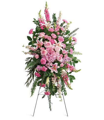 Glorious Pinks Standing Spray 