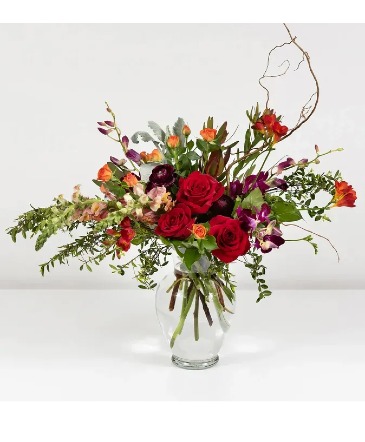Glowing Embers Vase Arrangement  in Denison, TX | JUDY'S FLOWER SHOPPE