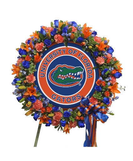GO GATORS WREATH fresh arrangement