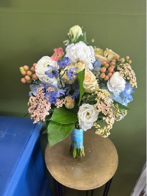 GO PEACHY  hand tied prom bouquet /HOMECOMING
