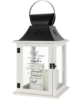 "God Didn't Promise" 3-Pillar Candle Lantern Lantern Keepsake