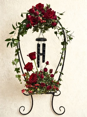God Has You in His Keeping Tribute Wind Chime Arrangement with Stand