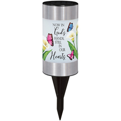 God's Hands Solar Stake Sympathy Keepsake