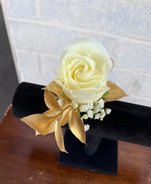Gold Boutonniere  Prom Boutonniere