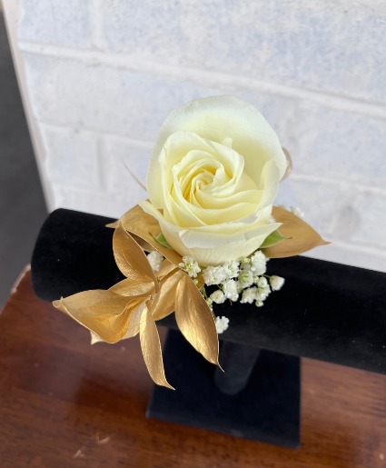 Gold Boutonniere  Prom Boutonniere