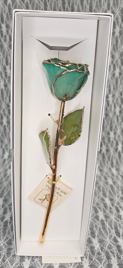 Gold Dipped Rose in Monet Green 