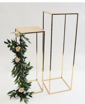 Gold Metal Plinths  