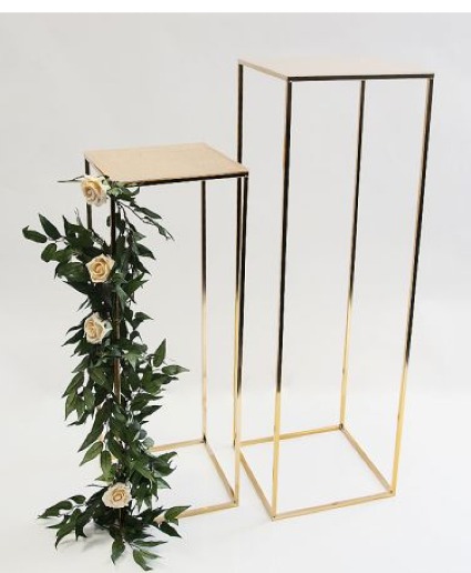 Gold Metal Plinths  