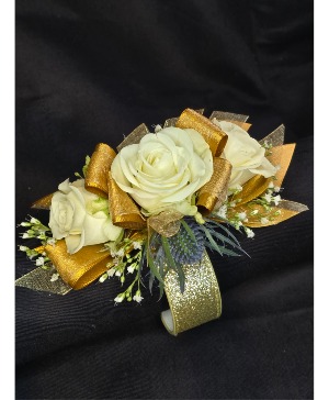 Gold Rush Wristlet Corsage