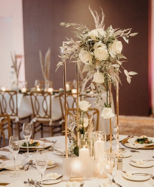 GOLD STAND CENTERPIECE Wedding Flowers