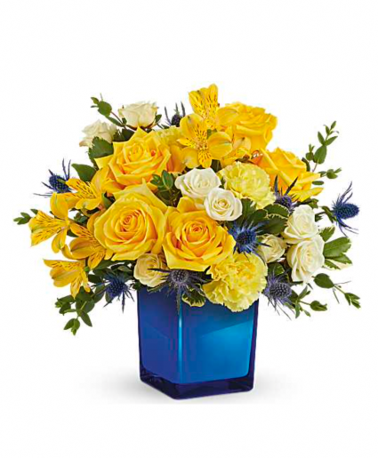 Golden Blue Bouquet 
