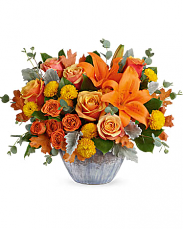 Golden Bounty Arrangement of Flowers
