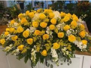 Golden Casket Casket Cover