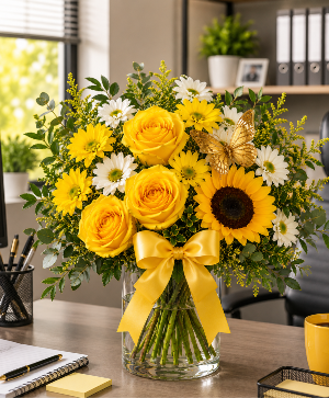 Golden Cheer Bouquet Call Us for Faster Service & Daily Specials: (915) 303-8500 Text Us to Order Anytime: (915) 505-3708 Your trusted source for Flowers & Delivery in El Paso TX 