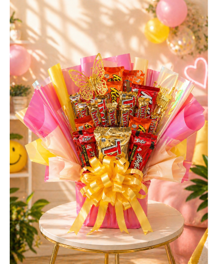 Golden Chocolate Bliss Call Us for Faster Service & Daily Specials: (915) 303-8500 Text Us to Order Anytime: (915) 505-3708 Your trusted source for Flowers & Delivery in El Paso TX