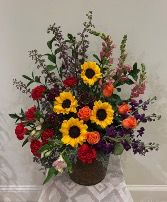 Golden Embrace Sympathy Flowers