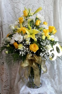 Golden Fresh Vase
