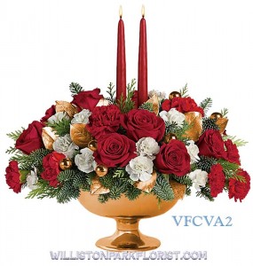 Golden Glory Centerpiece Holiday Arrangement