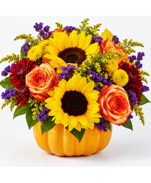 Golden Gourd Pumpkin Arrangement