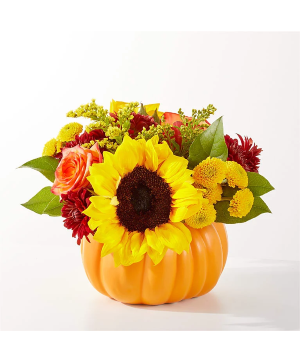 Golden Gourd Pumpkin F7s Bouquet
