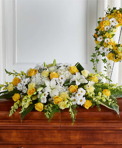 Golden Harmony Casket Spray  FTD