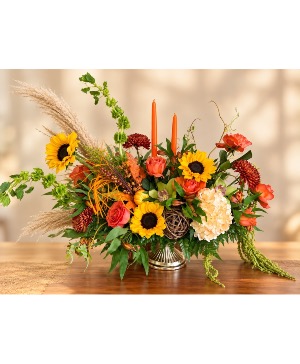 Golden Harvest Elegance Luxury Thanksgiving Centerpiece