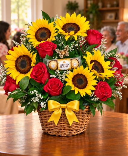 Golden Hearts & Sunflowers Call Us for Faster Service & Daily Specials: (915) 303-8500 Text Us to Order Anytime: (915) 505-3708 Your trusted source for Flowers & Delivery in El Paso TX 