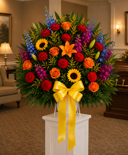 Golden Horizon Tribute Call Us for Faster Service & Daily Specials: (915) 303-8500 Text Us to Order Anytime: (915) 505-3708 Your trusted source for Flowers & Delivery in El Paso TX 