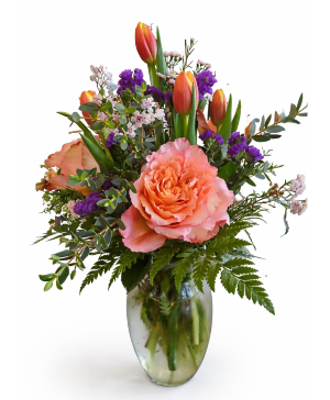 Golden Hour Garden Vase Arrangement