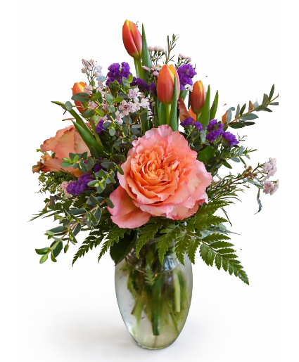 Golden Hour Garden Vase Arrangement