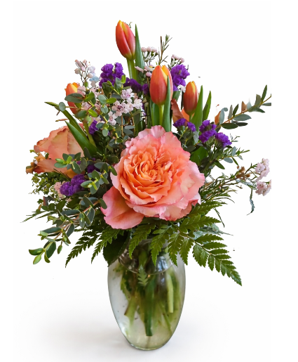 Golden Hour Garden Vase Arrangement