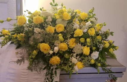 Golden Memories Casket Blanket