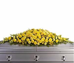 Golden Memories Casket Spray