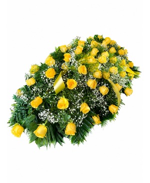 Golden Memories Casket Spray