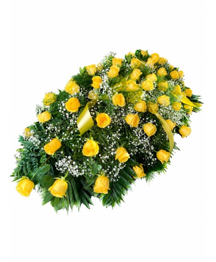 Golden Memories Casket Spray