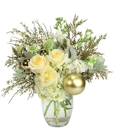 Golden Peace Vase Arrangement in Darien, CT | DARIEN FLOWERS