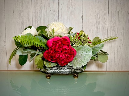 Golden Peonies Vase Arrangement