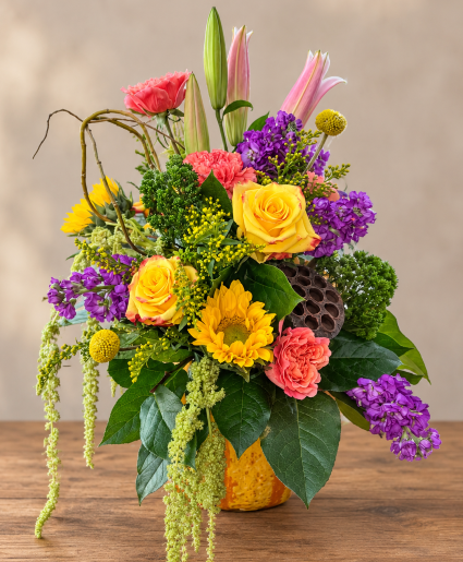 Golden Pumpkin Bouquet Arrangement